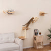 The Gallery · Wall-Mounted Cat Shelves · Set of 4 · Natural Wood · PurrPeak