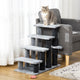 The Burrow · Pet Stairs for Cats & Small Dogs · 4-Step Plush · PurrPeak