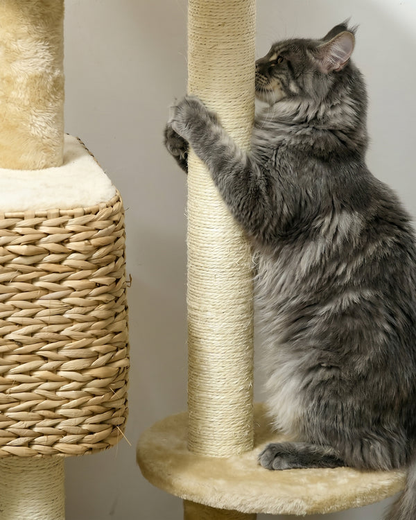 The Manor · Maine Coon Luxury Cat Tree · Multi-Level · Natural Sisal · PurrPeak