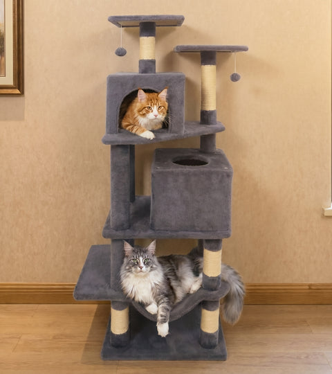 The Pinnacle · Maine Coon Cat Tree · 2 Condos · Hammock · Natural Sisal · PurrPeak